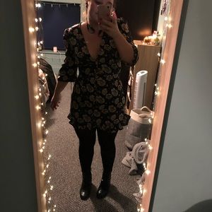 Nasty Gal Floral Button Up Dress